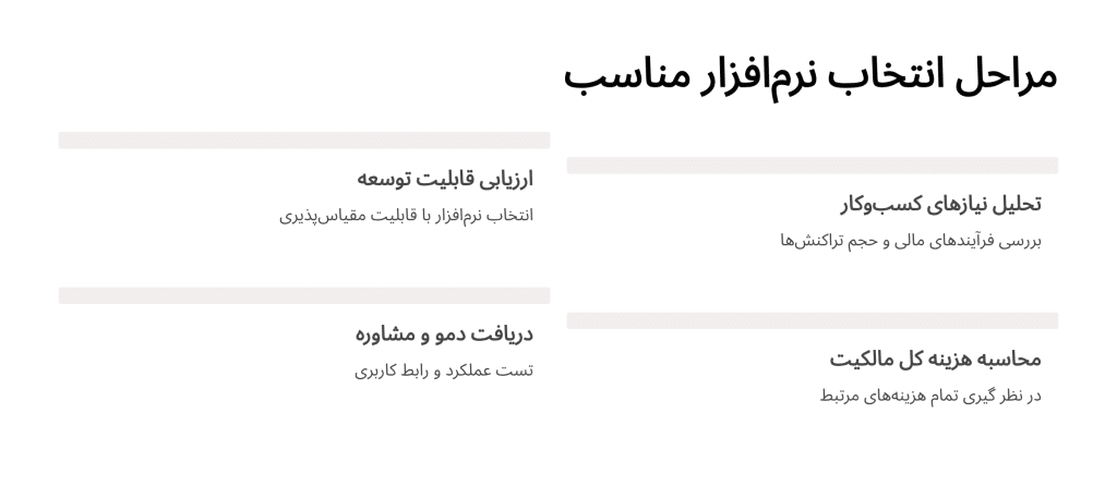 انتخاب نرم‌افزار حسابداری مناسب